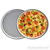 B Blesiya 16'' Pizza Screen Aluminium Seamless Rim Pizza Mesh Round Oven Bake Tray Set of 2 - B07FB1QJW5